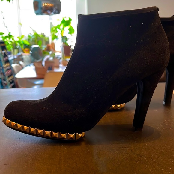 Stuart Weitzman suede booties with silver studs! - Picture 2 of 7